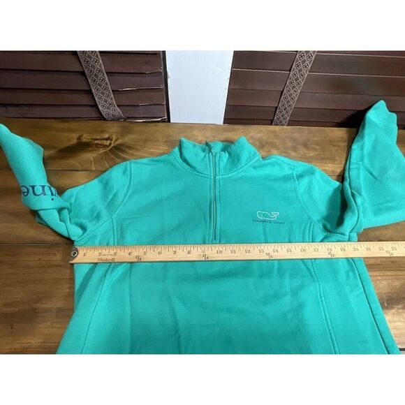 VINEYARD VINES WOMANS VINTAGE WHALE FLEECE 1/4 ZIP SHEP SWEATER SIZE LARGE - Picture 7 of 11